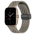 For Amazfit GTS 2 20mm Folding Magnetic Clasp Silicone Watch Band(Space Ash) - 1