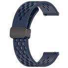 For Amazfit GTS 2 20mm Folding Magnetic Clasp Silicone Watch Band(Midnight Blue) - 2