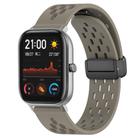 For Amazfit GTS 20mm Folding Magnetic Clasp Silicone Watch Band(Space Ash) - 1