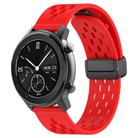 For Amazfit GTR 42mm 20mm Folding Magnetic Clasp Silicone Watch Band(Red) - 1
