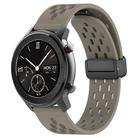 For Amazfit GTR 42mm 20mm Folding Magnetic Clasp Silicone Watch Band(Space Ash) - 1