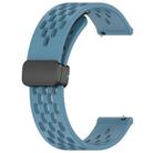 For Amazfit Pop Pro 20mm Folding Magnetic Clasp Silicone Watch Band(Blue) - 2