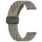 For Amazfit Pop 20mm Folding Magnetic Clasp Silicone Watch Band(Space Ash) - 2