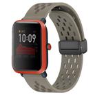 For Amazfit Bip 1S 20mm Folding Magnetic Clasp Silicone Watch Band(Space Ash) - 1