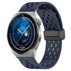 For Huawei Watch GT3 Pro 43mm 20mm Folding Magnetic Clasp Silicone Watch Band(Midnight Blue) - 1