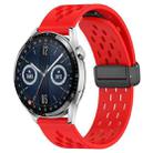 For Huawei Watch GT3 42mm 20mm Folding Magnetic Clasp Silicone Watch Band(Red) - 1