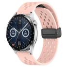 For Huawei Watch GT3 42mm 20mm Folding Magnetic Clasp Silicone Watch Band(Pink) - 1