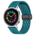 For Huawei Watch GT2 42mm 20mm Folding Magnetic Clasp Silicone Watch Band(Hidden Green) - 1