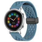 For Huawei Watch GT2 42mm 20mm Folding Magnetic Clasp Silicone Watch Band(Blue) - 1