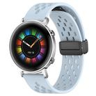 For Huawei Watch GT2 42mm 20mm Folding Magnetic Clasp Silicone Watch Band(Light Blue) - 1