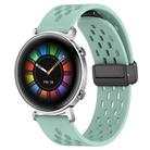 For Huawei Watch GT2 42mm 20mm Folding Magnetic Clasp Silicone Watch Band(Teal) - 1