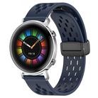 For Huawei Watch GT2 42mm 20mm Folding Magnetic Clasp Silicone Watch Band(Midnight Blue) - 1
