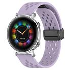 For Huawei Watch GT2 42mm 20mm Folding Magnetic Clasp Silicone Watch Band(Purple) - 1