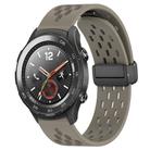 For Huawei Watch 2 20mm Folding Magnetic Clasp Silicone Watch Band(Space Ash) - 1