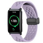 For Honor Watch ES 20mm Folding Magnetic Clasp Silicone Watch Band(Purple) - 1