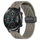 For Honor MagicWatch2 42mm 20mm Folding Magnetic Clasp Silicone Watch Band(Space Ash) - 1