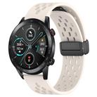 For Honor MagicWatch2 42mm 20mm Folding Magnetic Clasp Silicone Watch Band(Starlight Color) - 1