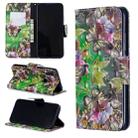 3D Colored Drawing Pattern Horizontal Flip Leather Case for Xiaomi Redmi 7, with Holder & Card Slots & Wallet(Green Butterfly) - 1