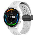For Garmin Venu 3 22mm Folding Magnetic Clasp Silicone Watch Band(White) - 1
