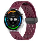 For Garmin Venu 3 22mm Folding Magnetic Clasp Silicone Watch Band(Wine Red) - 1