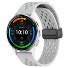 For Garmin Venu 3 22mm Folding Magnetic Clasp Silicone Watch Band(Light Grey) - 1