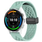 For Garmin Venu 3 22mm Folding Magnetic Clasp Silicone Watch Band(Teal) - 1
