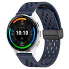 For Garmin Venu 3 22mm Folding Magnetic Clasp Silicone Watch Band(Midnight Blue) - 1