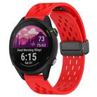 For Garmin Forerunner 255 22mm Folding Magnetic Clasp Silicone Watch Band(Red) - 1