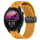 For Garmin Forerunner 255 22mm Folding Magnetic Clasp Silicone Watch Band(Yellow) - 1