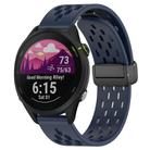 For Garmin Forerunner 255 Music 22mm Folding Magnetic Clasp Silicone Watch Band(Midnight Blue) - 1