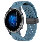For Garmin Venu 2 22mm Folding Magnetic Clasp Silicone Watch Band(Blue) - 1