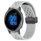 For Garmin Venu 2 22mm Folding Magnetic Clasp Silicone Watch Band(Light Grey) - 1