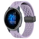 For Garmin Venu 2 22mm Folding Magnetic Clasp Silicone Watch Band(Purple) - 1
