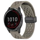 For Garmin Vivoactive 4 22mm Folding Magnetic Clasp Silicone Watch Band(Space Ash) - 1