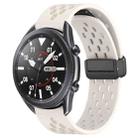 For Samsung Galaxy Watch3 45mm 22mm Folding Magnetic Clasp Silicone Watch Band(Starlight Color) - 1