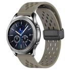 For Samsung Gear S3 Classic 22mm Folding Magnetic Clasp Silicone Watch Band(Space Ash) - 1