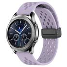 For Samsung Gear S3 Classic 22mm Folding Magnetic Clasp Silicone Watch Band(Purple) - 1