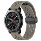 For Samsung Gear S3 Frontier 22mm Folding Magnetic Clasp Silicone Watch Band(Space Ash) - 1