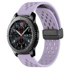 For Samsung Gear S3 Frontier 22mm Folding Magnetic Clasp Silicone Watch Band(Purple) - 1