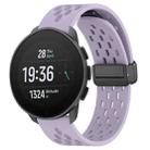 For SUUNTO 9 Peak Pro 22mm Folding Magnetic Clasp Silicone Watch Band(Purple) - 1
