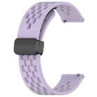 For SUUNTO 9 Peak Pro 22mm Folding Magnetic Clasp Silicone Watch Band(Purple) - 2