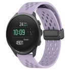 For SUUNTO 5 Peak 22mm Folding Magnetic Clasp Silicone Watch Band(Purple) - 1