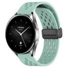 For Xiaomi Watch S2 42mm 22mm Folding Magnetic Clasp Silicone Watch Band(Teal) - 1