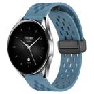 For Xiaomi Watch S2 46mm 22mm Folding Magnetic Clasp Silicone Watch Band(Blue) - 1