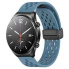 For Xiaomi MI Watch S1 22mm Folding Magnetic Clasp Silicone Watch Band(Blue) - 1