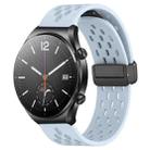 For Xiaomi MI Watch S1 22mm Folding Magnetic Clasp Silicone Watch Band(Light Blue) - 1