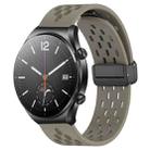 For Xiaomi MI Watch S1 22mm Folding Magnetic Clasp Silicone Watch Band(Space Ash) - 1