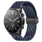 For Xiaomi MI Watch S1 22mm Folding Magnetic Clasp Silicone Watch Band(Midnight Blue) - 1