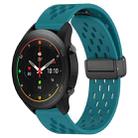 For Xiaomi MI Watch S1 Pro 22mm Folding Magnetic Clasp Silicone Watch Band(Hidden Green) - 1