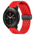 For Xiaomi MI Watch S1 Pro 22mm Folding Magnetic Clasp Silicone Watch Band(Red) - 1